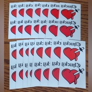 Bride of Chucky Temporary Heart Tattoo's